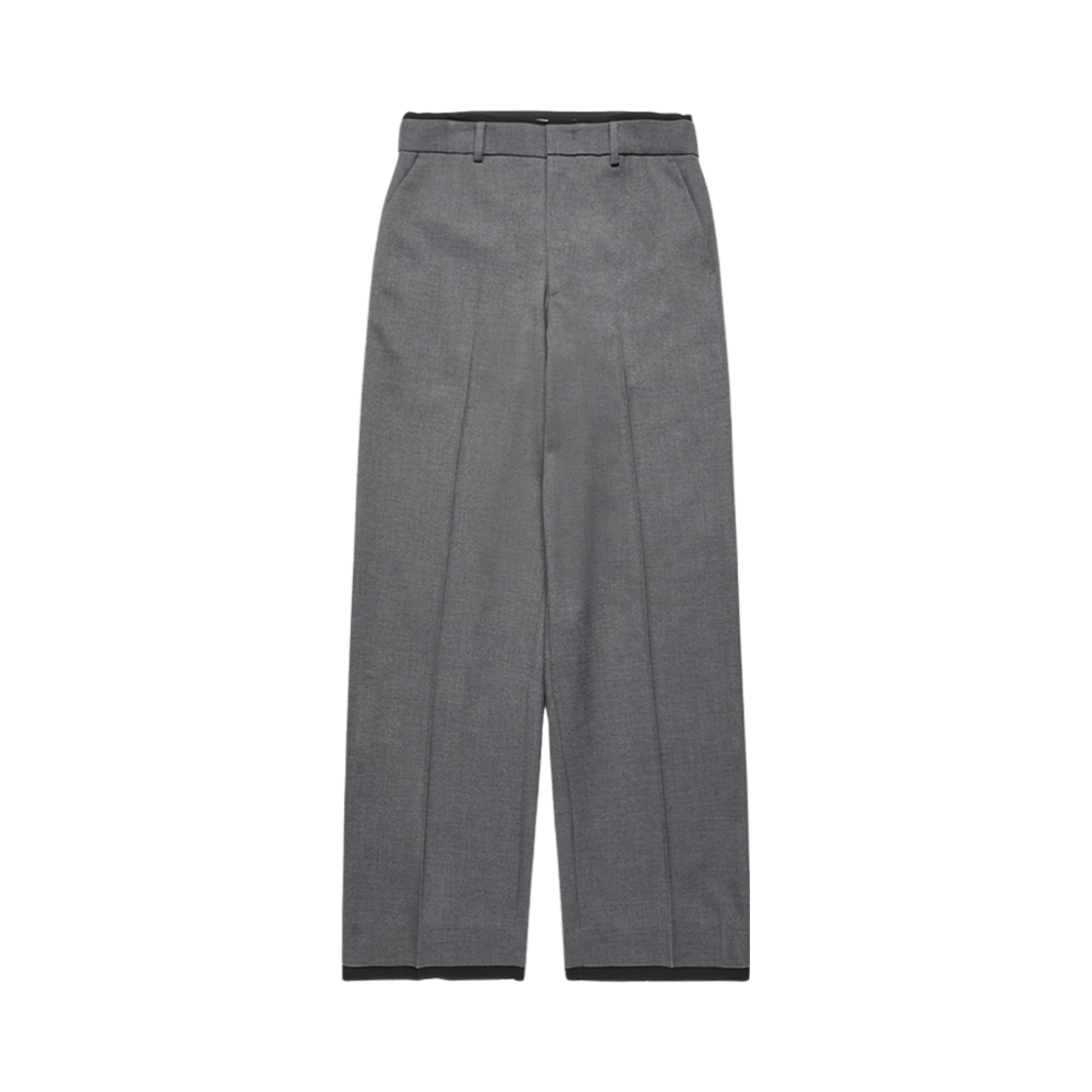 던스트 와이드 레그 레이어드 슬랙스 차콜 그레이(Dunst Wide-Leg Layered Slacks Charcoal Grey) - 1