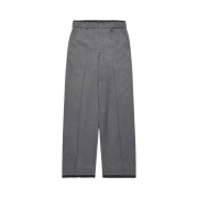 Dunst Wide-Leg Layered Slacks Charcoal Grey