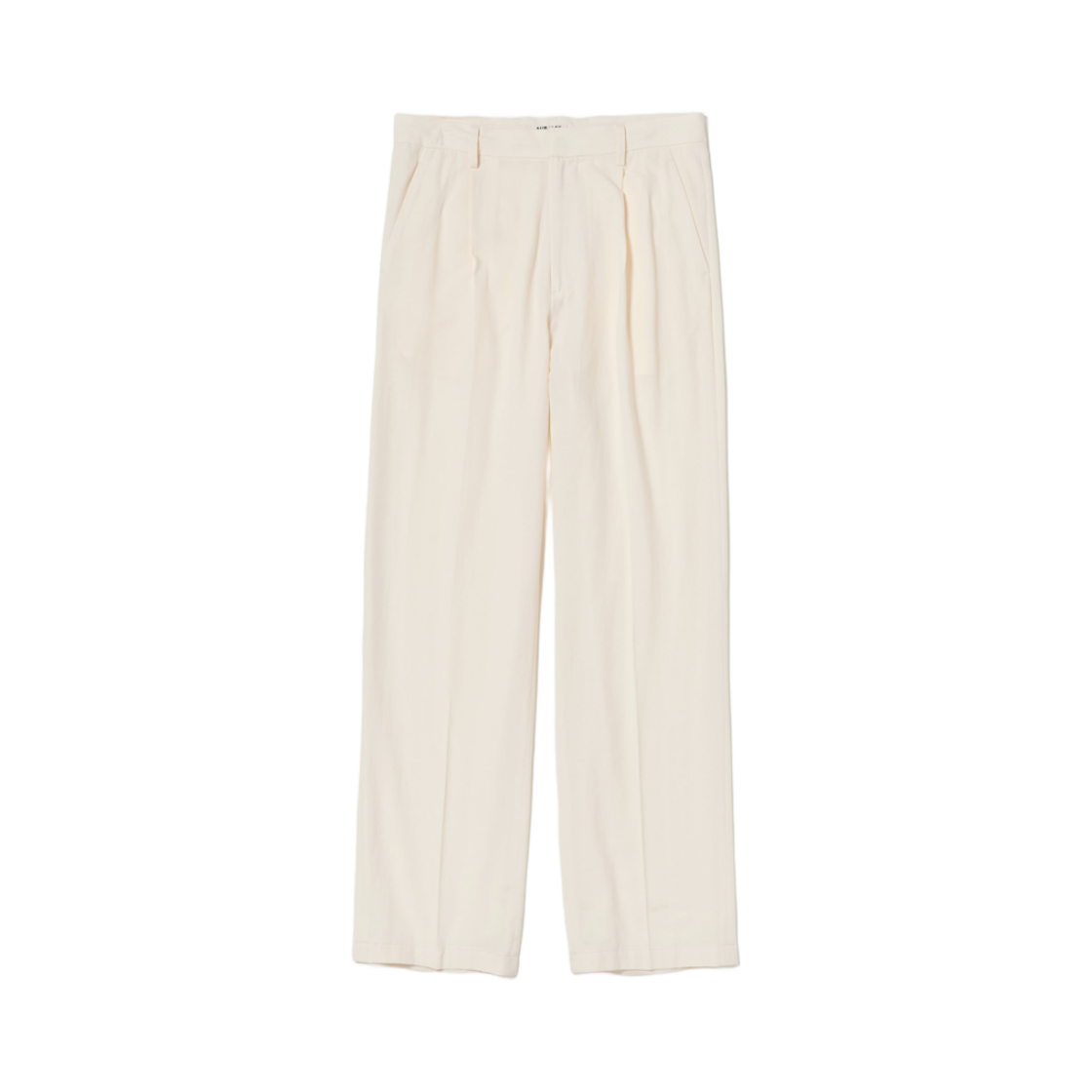 A24SP03KV Auralee Hard Twist Cotton Silk Viyella Slacks Ivory