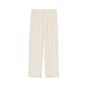 Auralee Hard Twist Cotton Silk Viyella Slacks Ivory