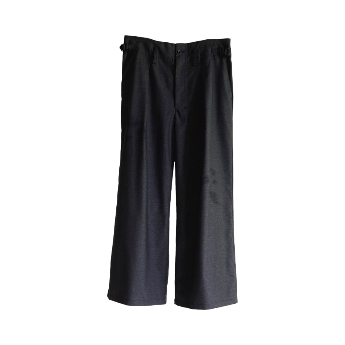 ANC-PT39-B-3 Ancellm Wool Wide Slacks Charcoal
