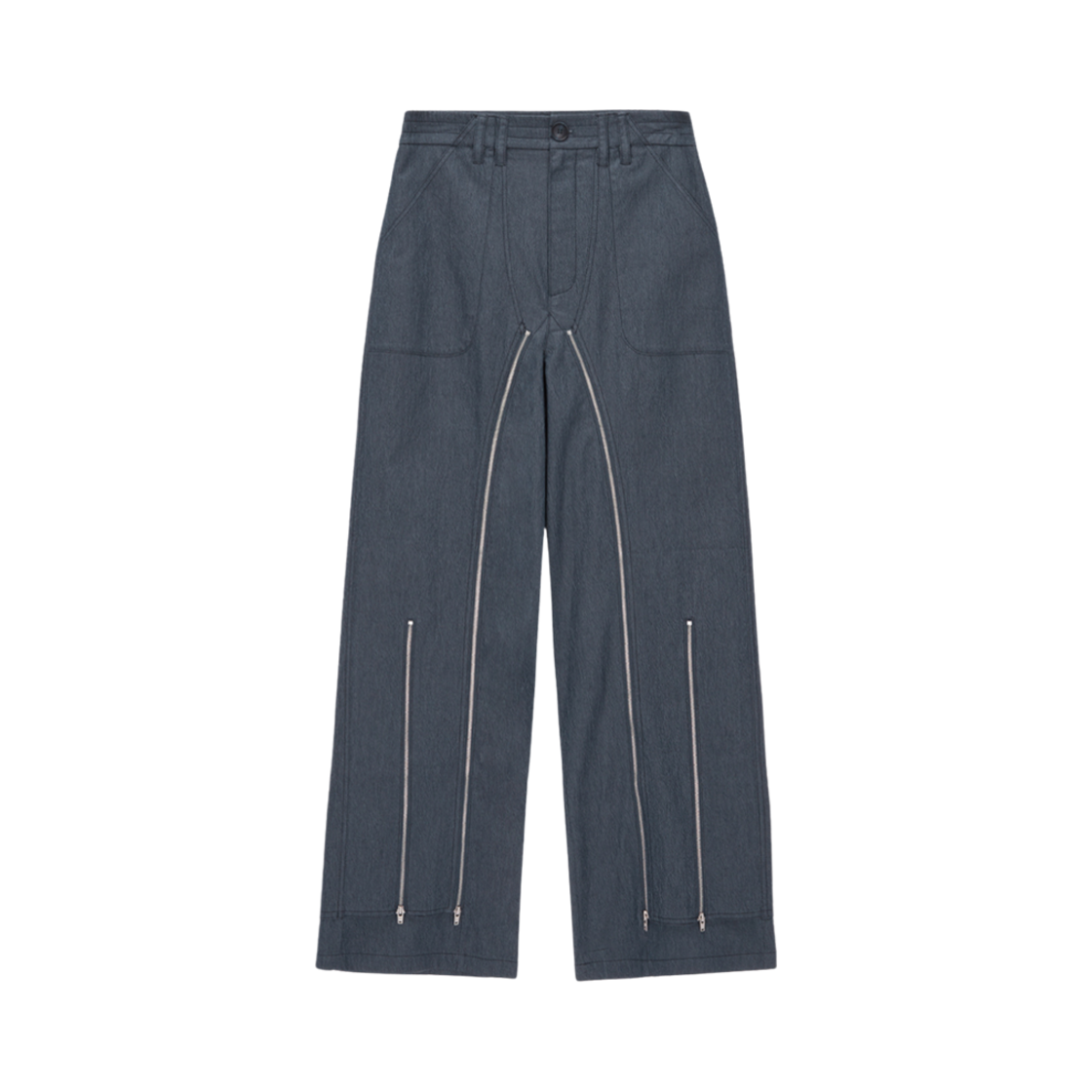 MK2334PT026M0NA (W) Matin Kim Double Zipper Chino Pants Navy