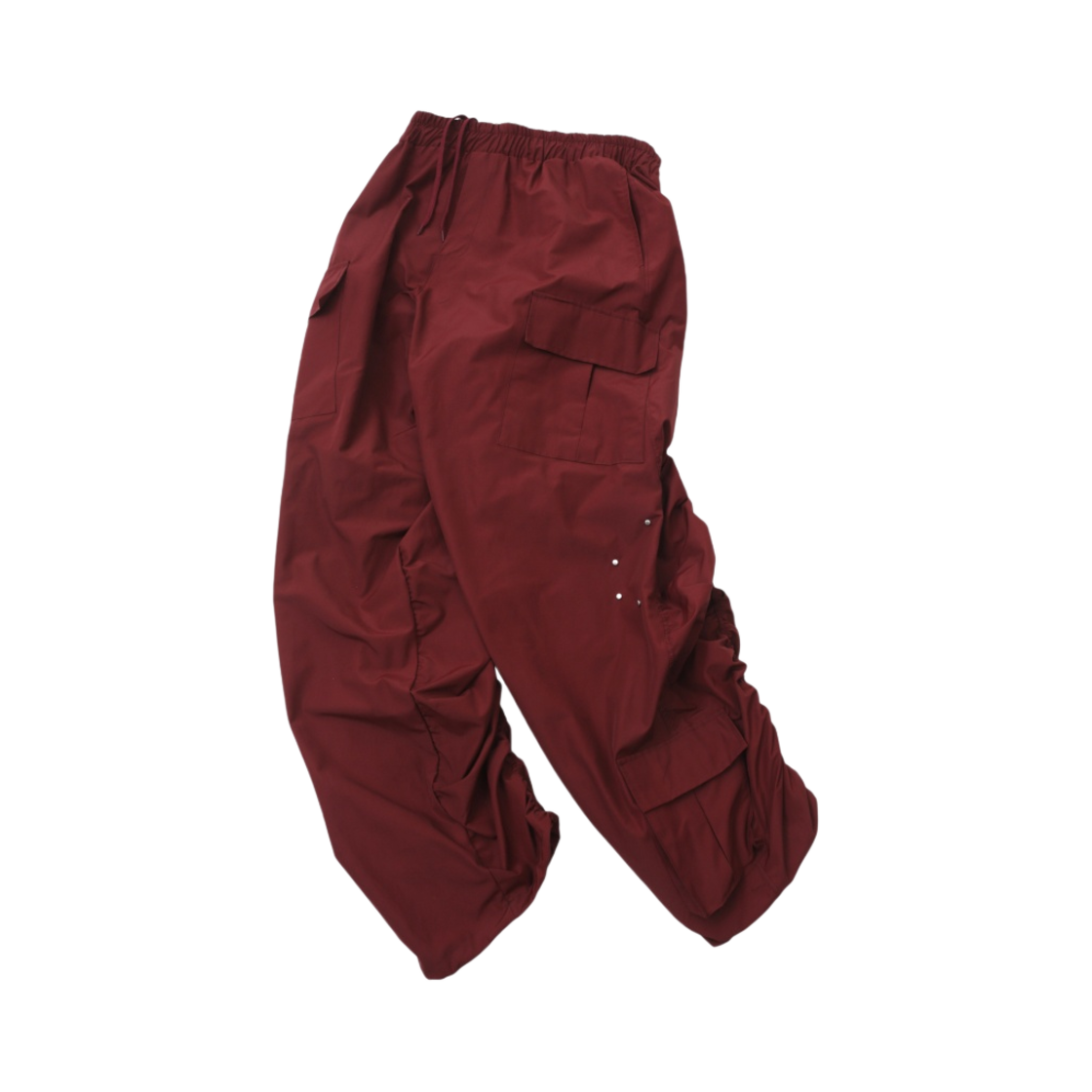 - Nos Couleurs Pupa Shirring Cargo Pants Burgundy