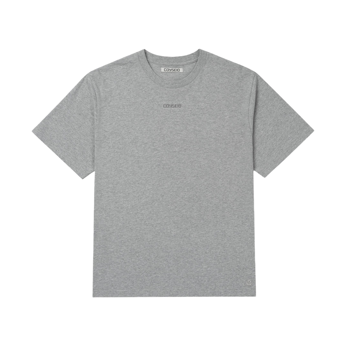 코이세이오 미니 로고 레귤러 티셔츠 멜란지 그레이(Coyseio Mini Logo Regular T-Shirt Melange Grey)