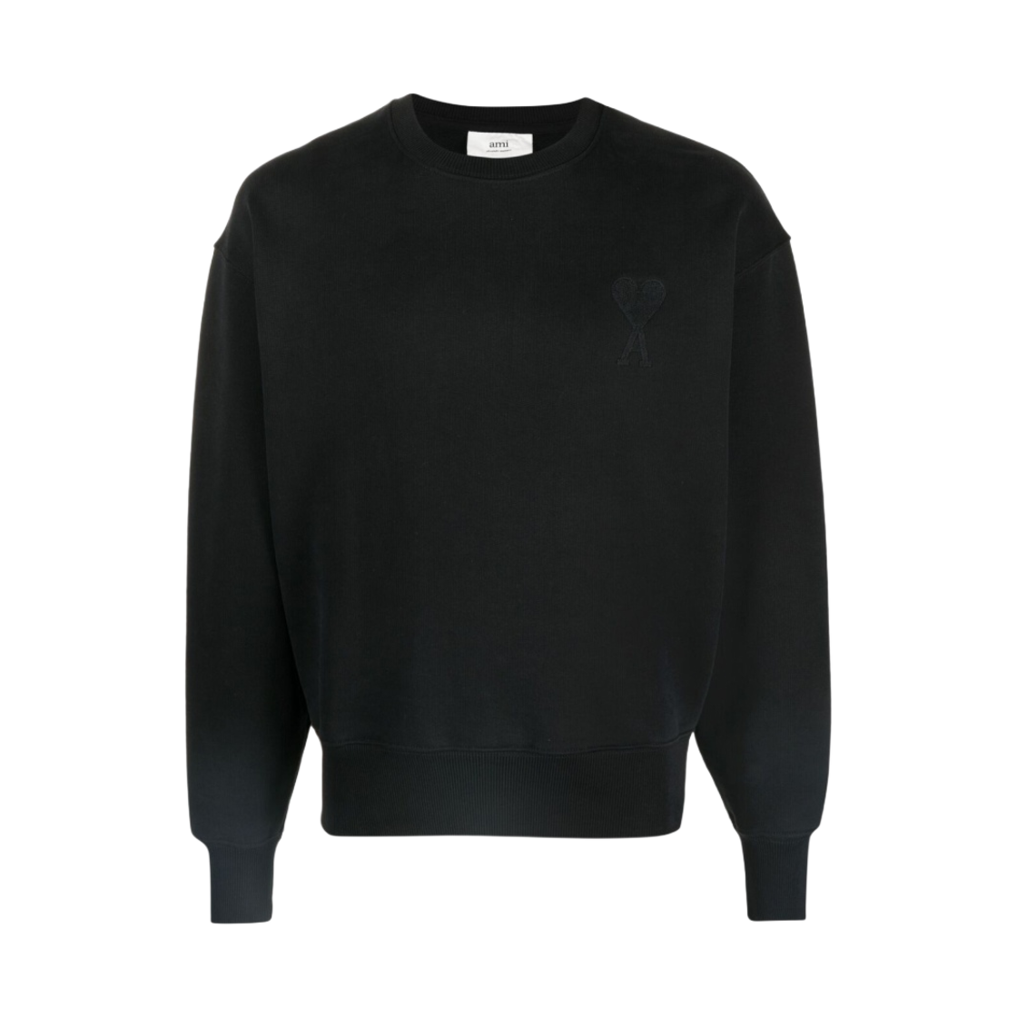 아미 톤온톤 하트 로고 스웨트셔츠 블랙 - 21FW(AMI de Coeur Tone-On-Tone Sweatshirt Black - 21FW) - 1