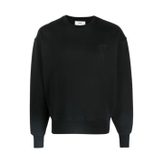AMI de Coeur Tone-On-Tone Sweatshirt Black - 21FW