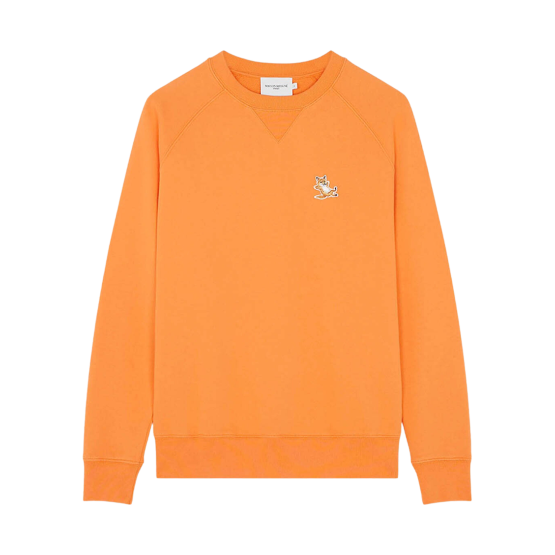 GU00342KM0002-P851 Maison Kitsune Chillax Fox Patch Classic Sweatshirt Neon Orange