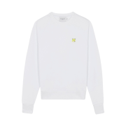 Maison Kitsune Monochrome Fox Head Patch Classic Sweatshirt White