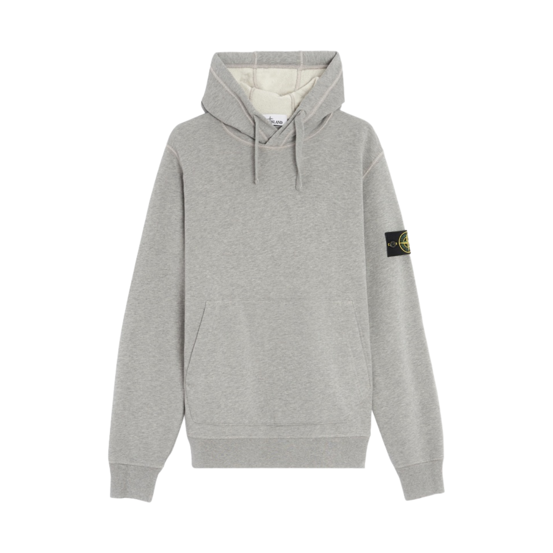 스톤 아일랜드 64151 코튼 플리스 후드 스웨트셔츠 더스트 멜란지 - 23SS