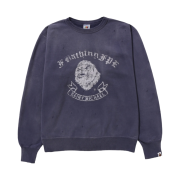 Saint Mxxxxxx x BAPE Gorilla Crewneck Blue