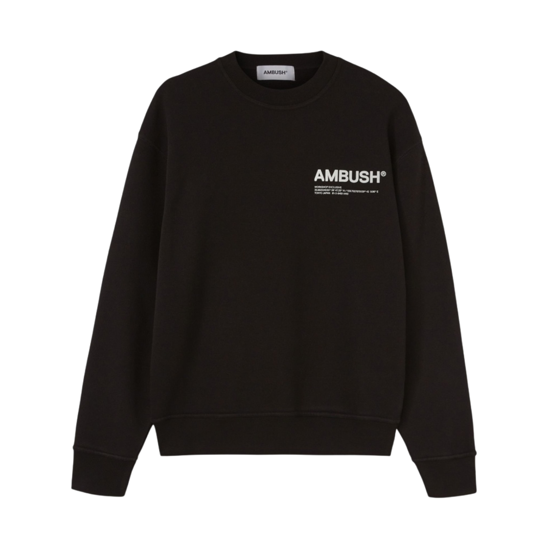 앰부쉬 플리스 워크샵 크루넥 블랙 클라우드 댄서(Ambush Fleece Workshop Crewneck Black Cloud Dancer)