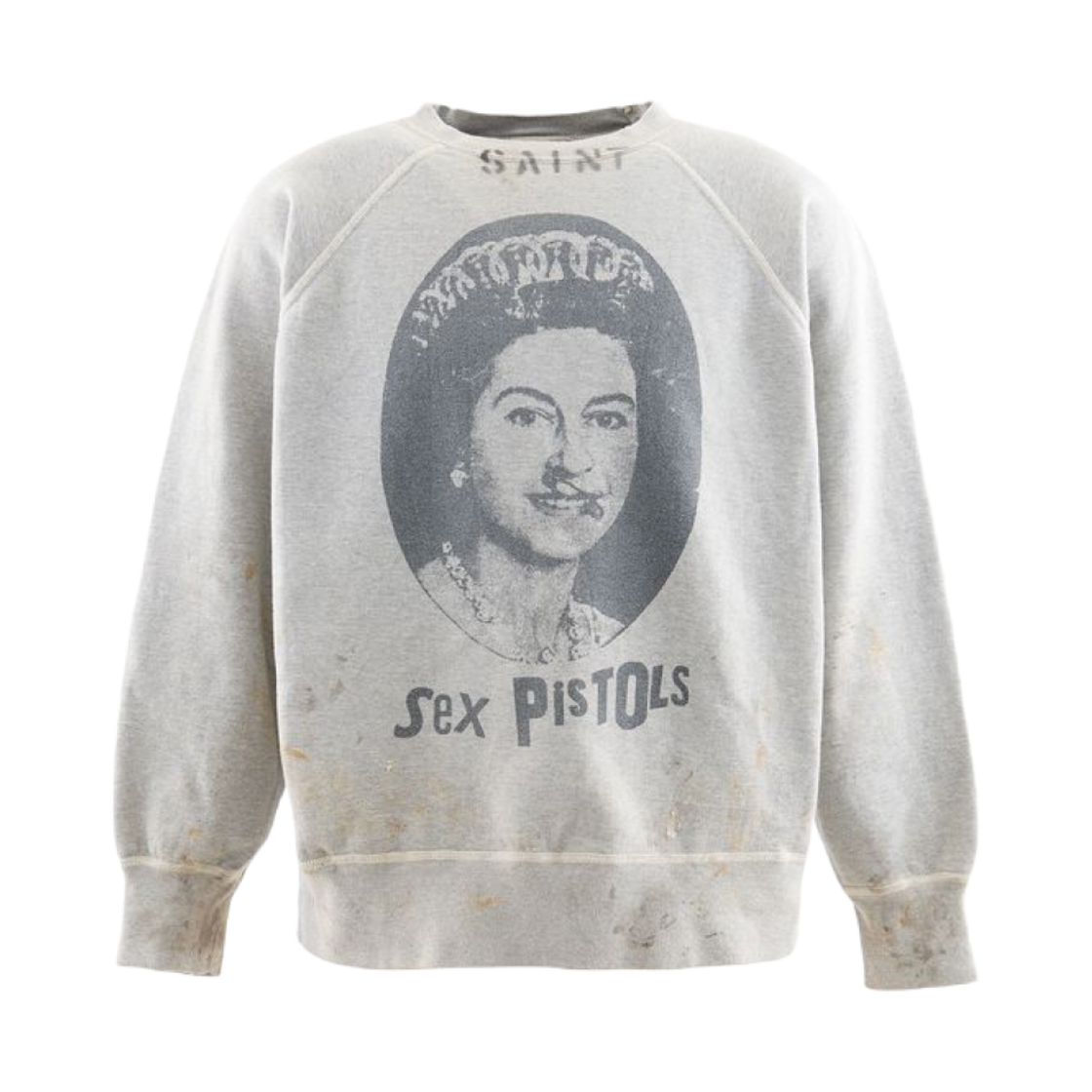 YS1-0000-C23 Saint Mxxxxxx x Sex Pistols Crew Sweatshirt Queen Gray - 24AW