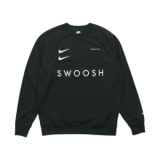 Nike NSW Swoosh Logo Crew Black White - Asia