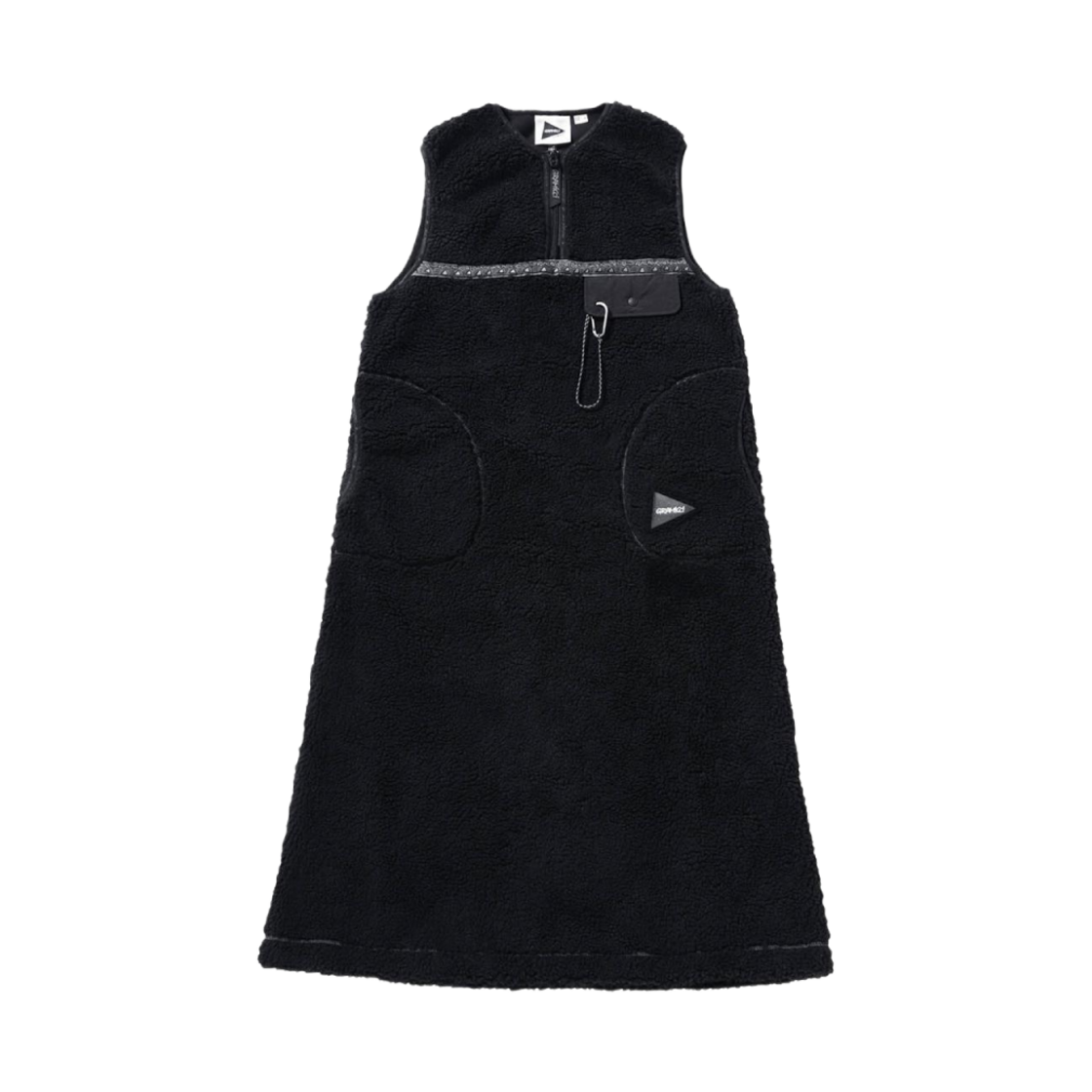 - And Wander x Gramicci JQ Tape Fleece Dress Black