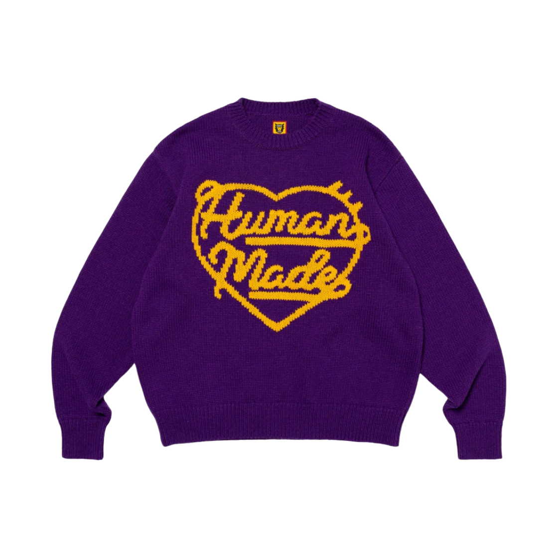 휴먼 메이드 로우 게이지 니트 스웨터 퍼플