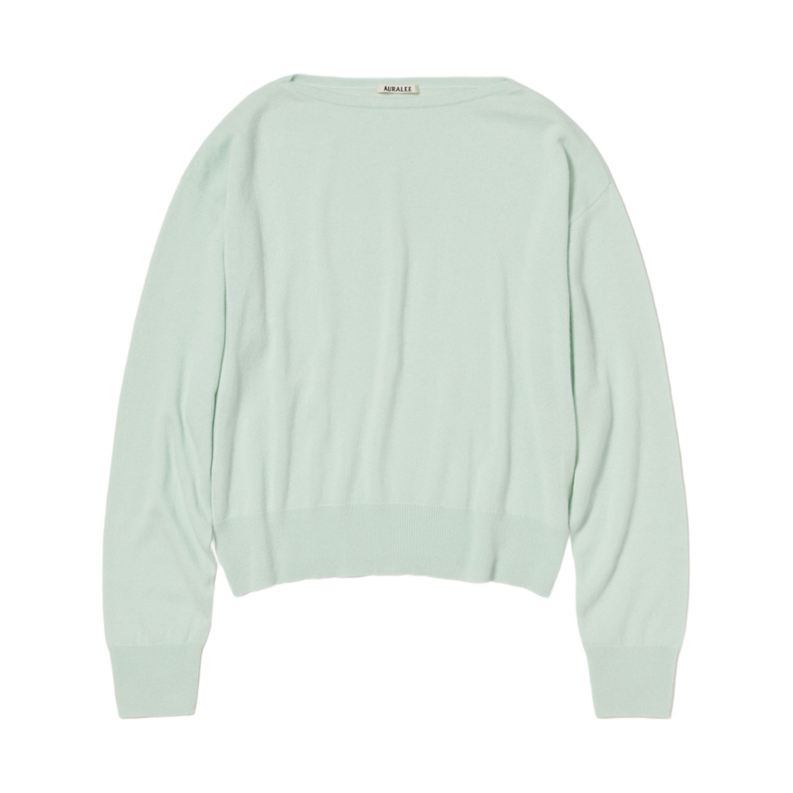 トップス AURALEE CASHMERE SILK KNIT BOAT NECK P/O 오라리 슈퍼 파인 캐시미어 실크 니트 보트넥 P/O 화이트 그린