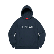 Supreme Capital Hooded Sweatshirt Navy - 22FW