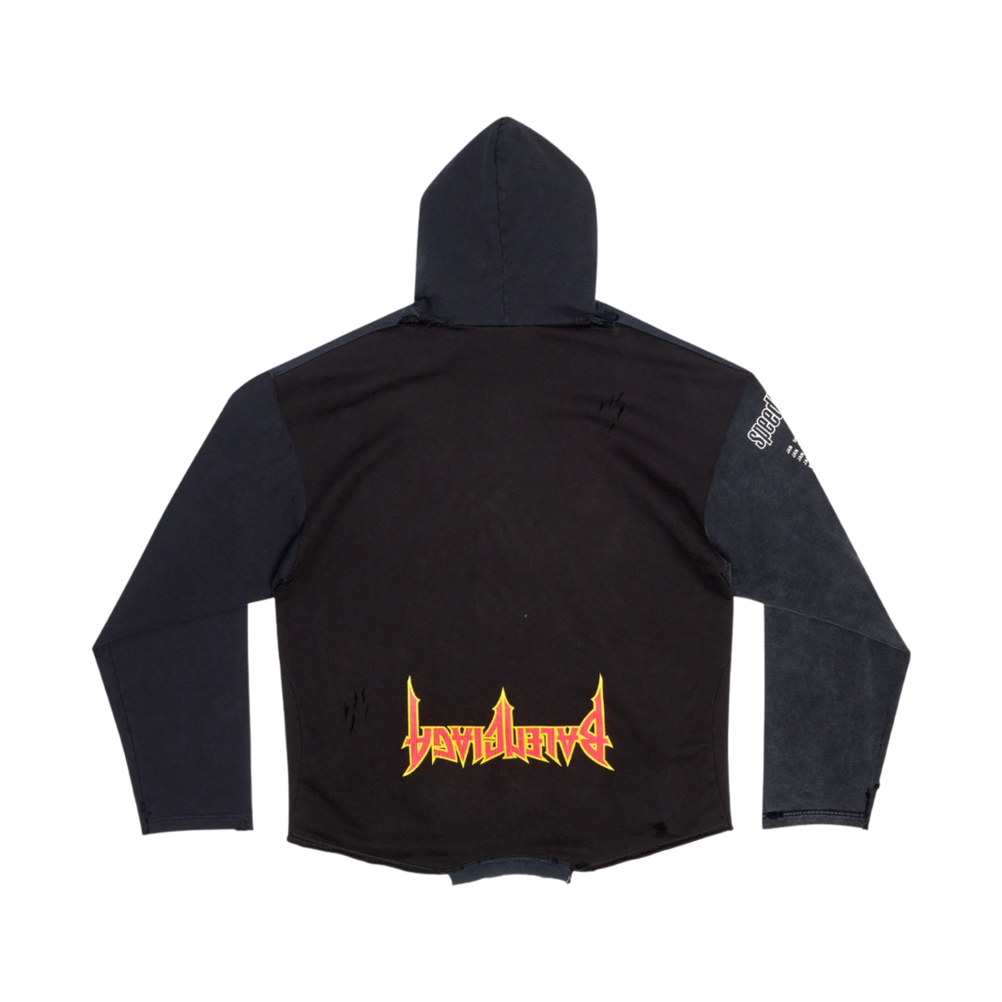 발렌시아가 오버사이즈 스피드 헌터 업사이드 다운 티셔츠 후드 블랙(Balenciaga Oversized Speed Hunter Upside Down Hoodie Black) - 2
