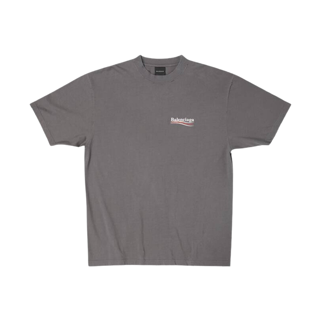 (W) 발렌시아가 폴리티컬 캠페인 티셔츠 라지 핏 그레이((W) Balenciaga Political Campaign T-Shirt Large Fit Grey) - 2