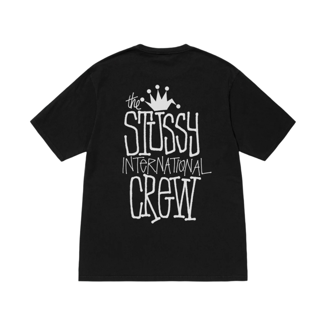 스투시 크라운 인터내셔널 피그먼트 다이드 티셔츠 블랙(Stussy Crown International Pigment Dyed T-Shirt Black)