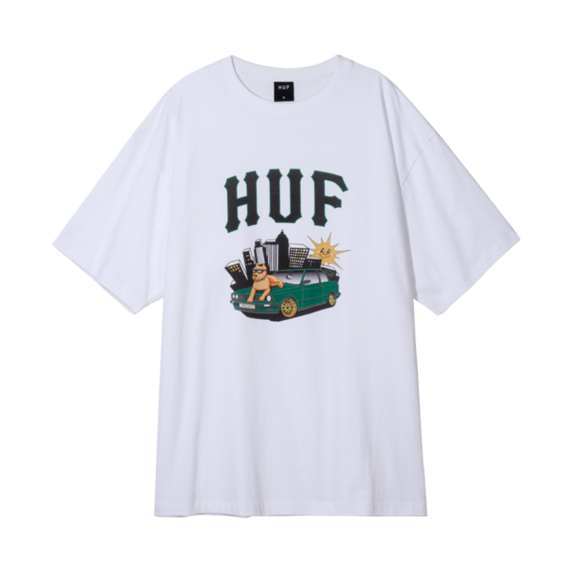 허프 어반 아치 로고 티 화이트