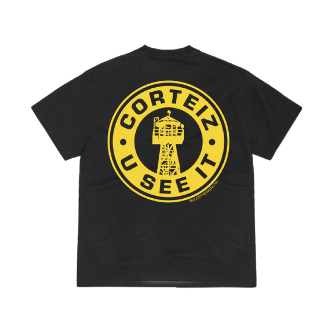 코르테이즈 유 씨 잇 티셔츠 뉴 블랭크 블랙(Corteiz U See It T-Shirt New Blank Black)