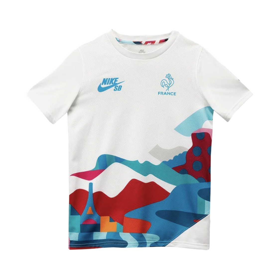 나이키 x 파라 SB 팀 프랑스 스케이트 저지 넵튠 블루 - 아시아(Nike x Parra SB Team France Skate Jersey Neptune Blue - Asia) - 1