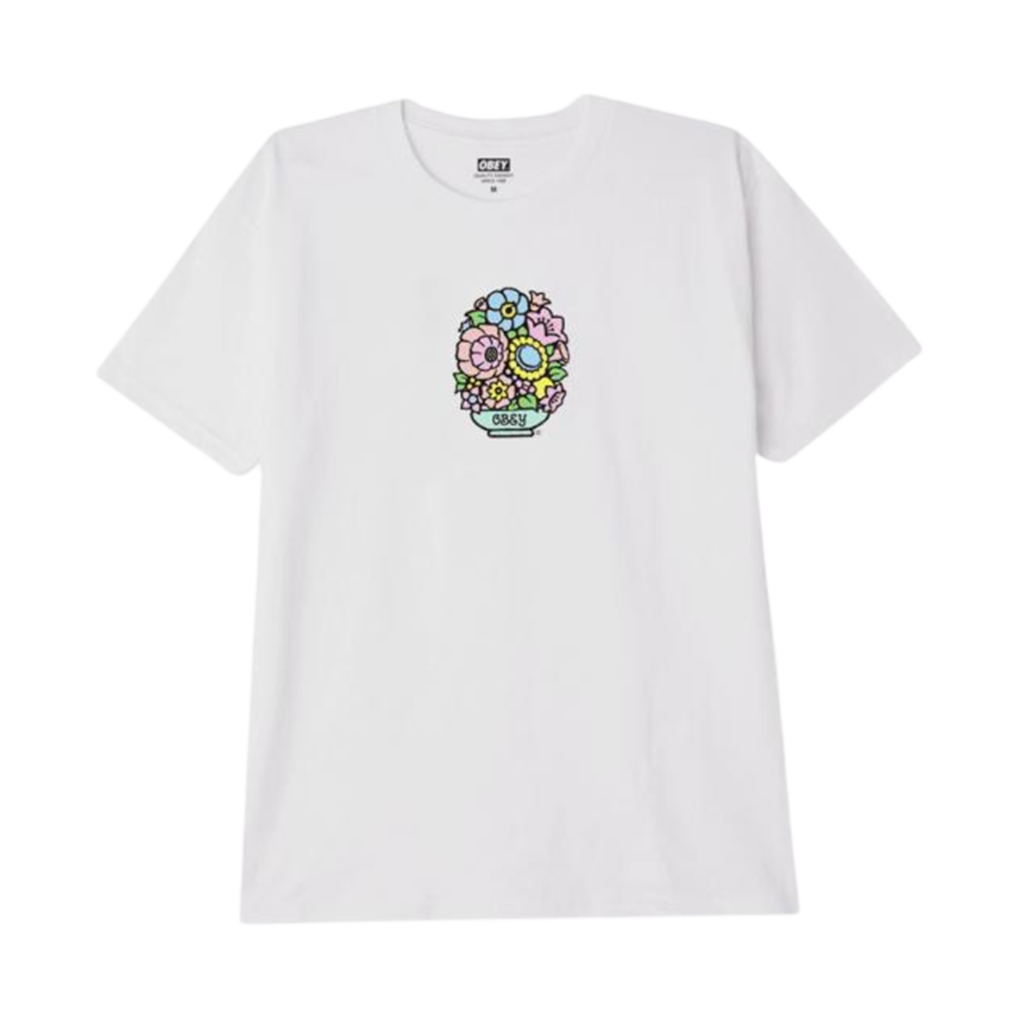 165262955 Obey Flower Basket T-Shirt White