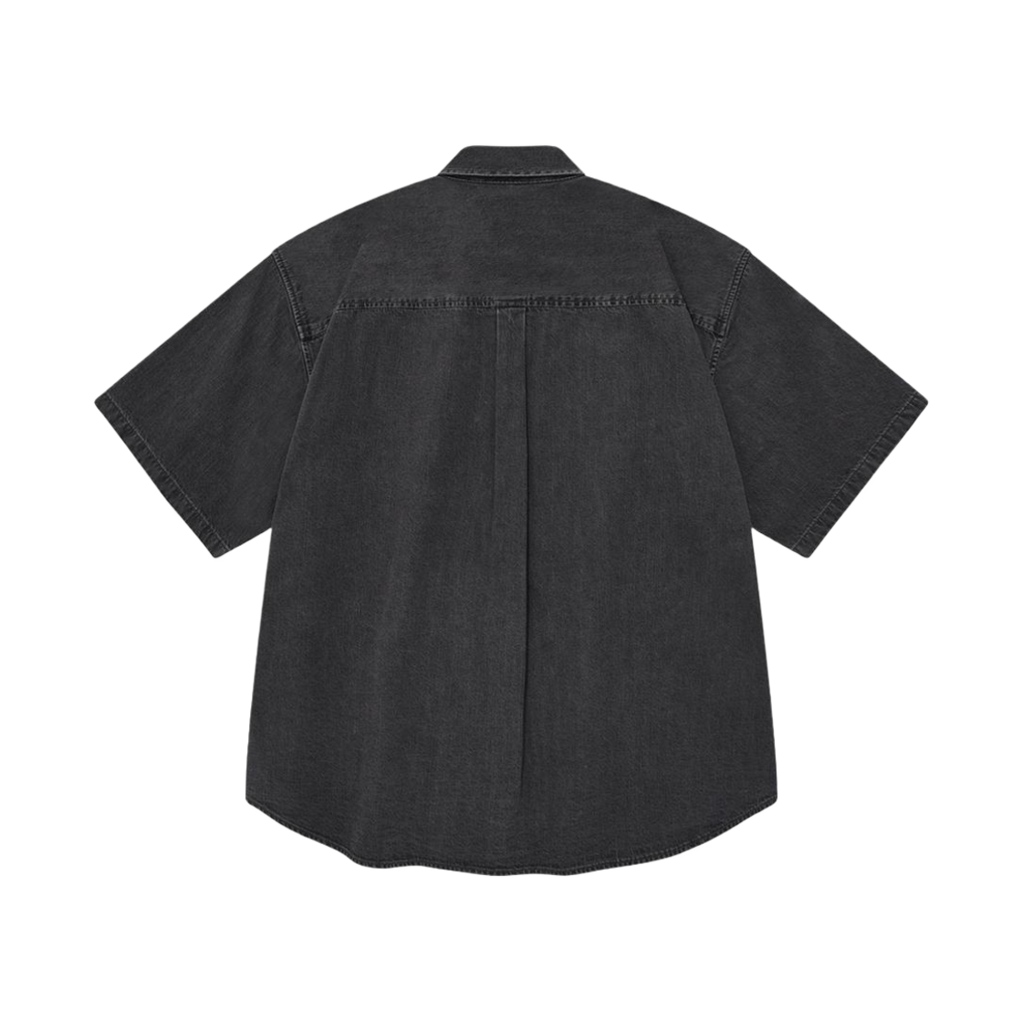 커버낫 C 로고 데님 하프 셔츠 블랙(Covernat C Logo Denim Half Shirt Black) - 2