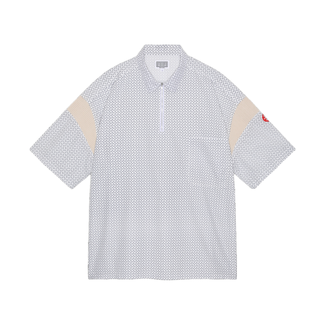 - Cav Empt Half Zip Control Short Sleeve Shirt White - 24SS