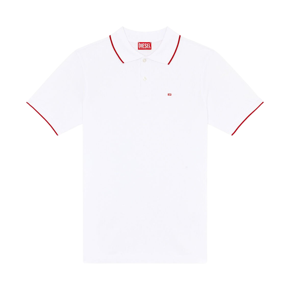 A150330JMAD-100 Diesel T-Ferry-Microdiv Polo Shirt White