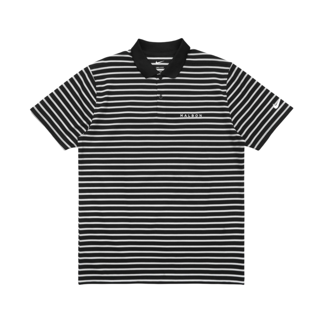 말본 골프 x 나이키 드라이핏 빅토리 스트라이프 폴로 OLC 블랙(Malbon Golf x Nike Dri-FIT Victory Stripe Polo OLC Black) - 1