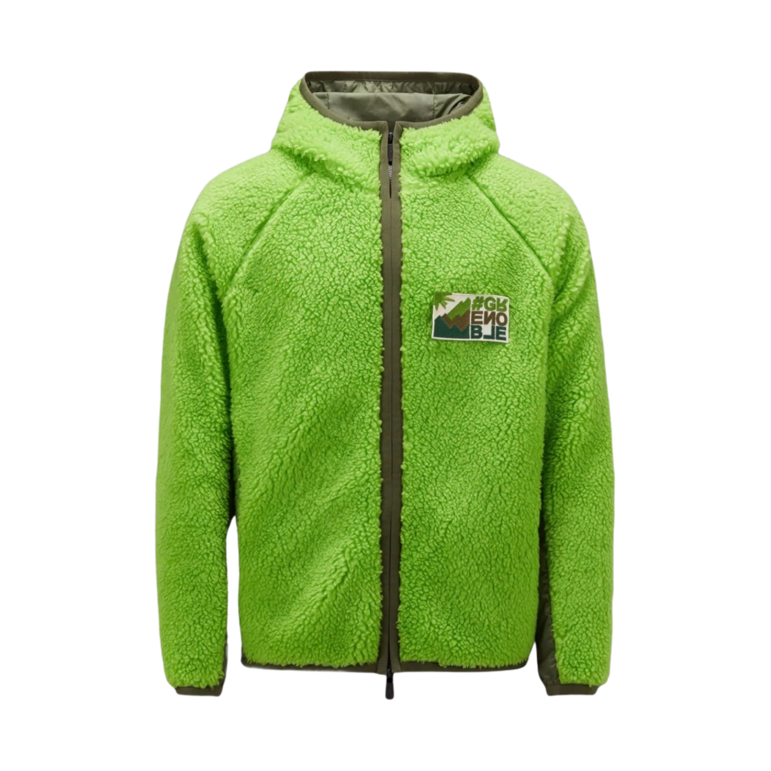 몽클레르 테디 집업 후드 브라이트 그린 - 23FW(Moncler Teddy Zip-Up Hoodie Bright Green - 23FW) - 1