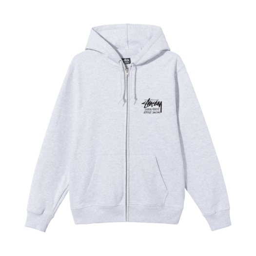 Stussy Stock DSM London Zip Hoodie Ash Heather 2021