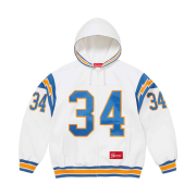 Supreme Football Zip Up Hooded Sweatshirt White - 24SS