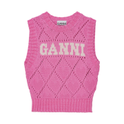 (W) Ganni Pink Vest Rose Violet