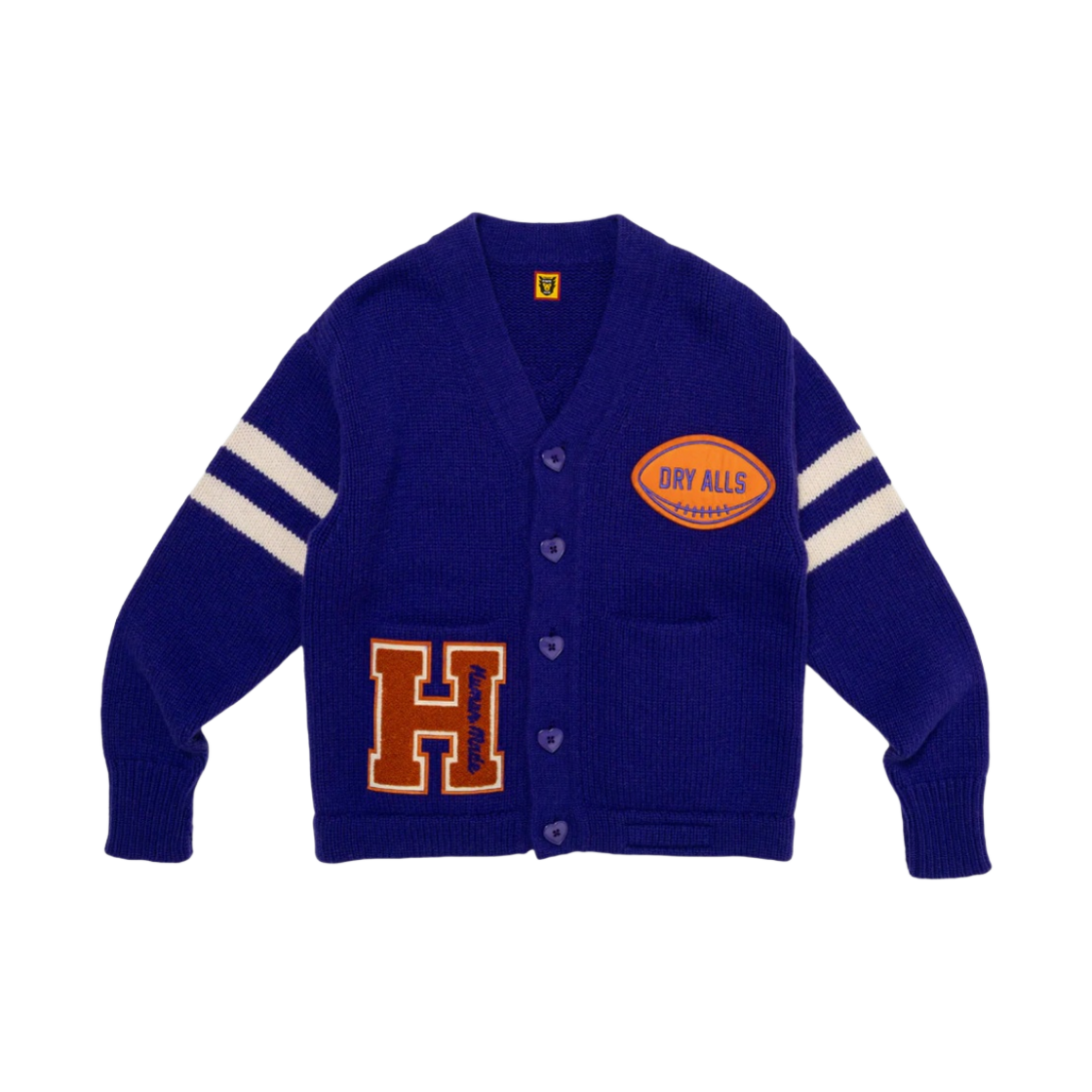 휴먼 메이드 로우 게이지 니트 가디건 퍼플 | Human Made | KREAM