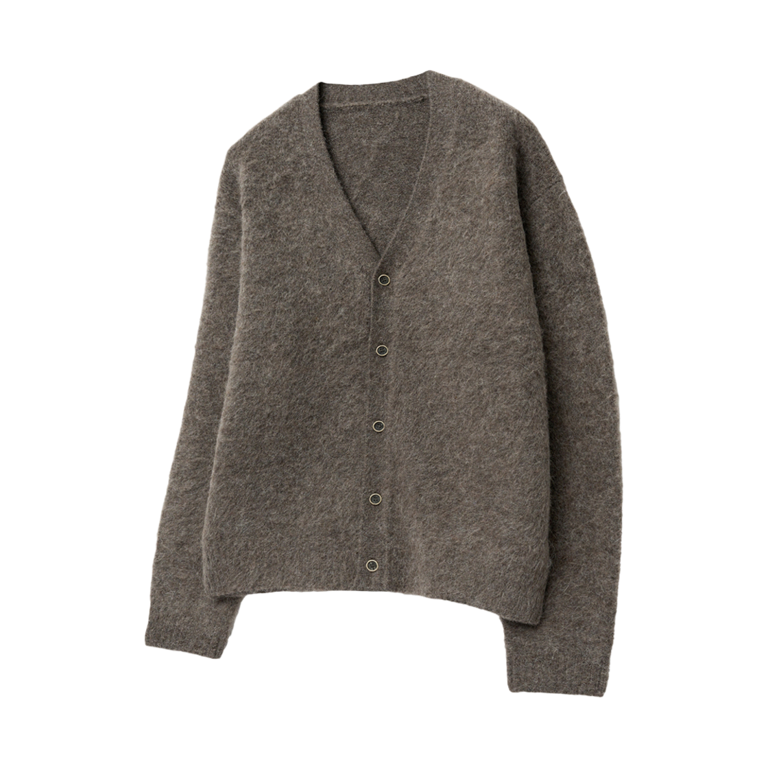 TNSW4F100W2_BR TNGT Over-Fit Alpaca Brushed Cardigan Brown