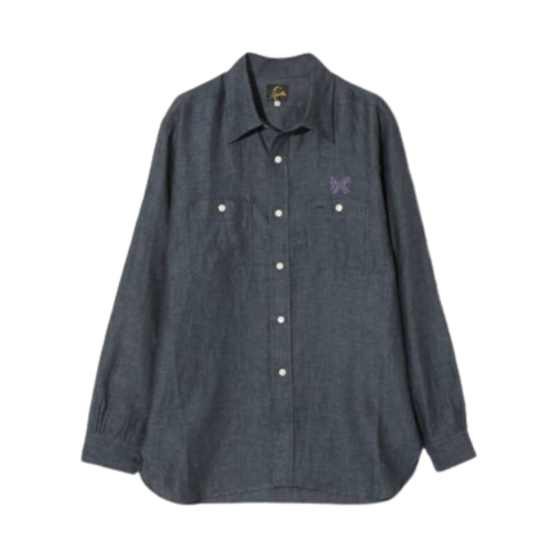 니들스 챔브레이 린넨 워크 셔츠 블루(Needles Chambray Linen Work Shirt Blue)