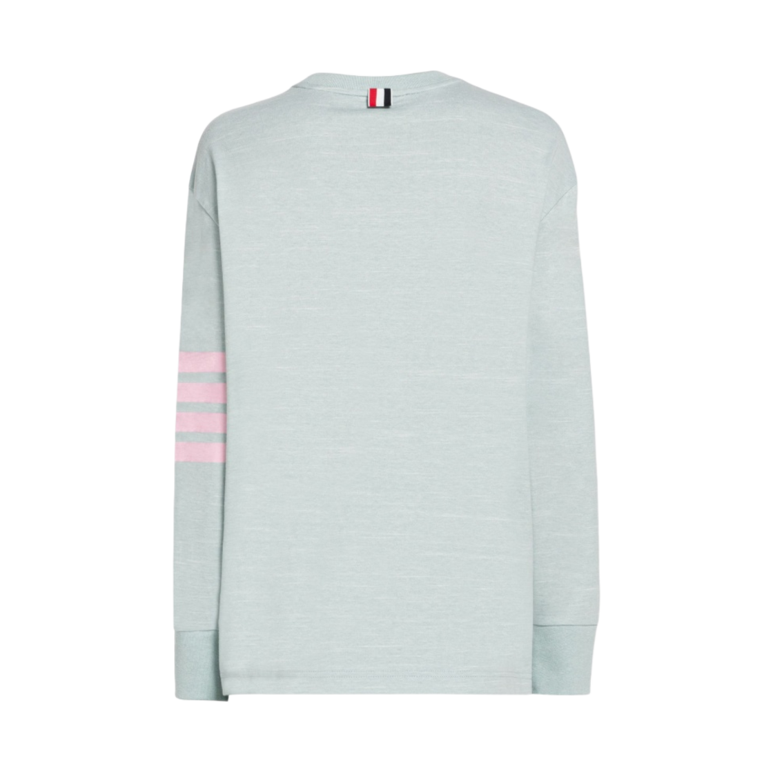 (W) 톰브라운 미드웨이트 저지 사선 롱 슬리브 럭비 티셔츠 블루((W) Thom Browne Midweight Jersey 4-Bar Long Sleeve Rugby T-Shirt Blue) - 2