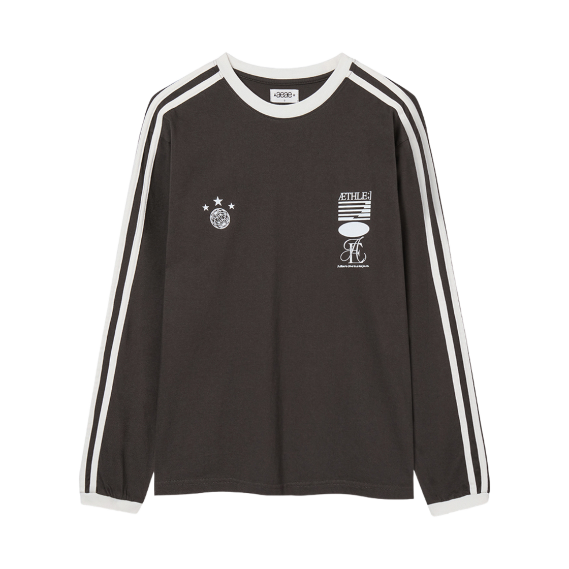에이이에이이 애슬릿 스트라이프 롱슬리브 차콜(AEAE Athlete Stripe L/s Charcoal) - 1