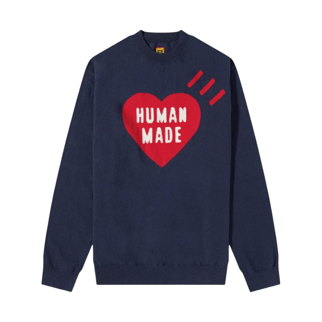 휴먼 메이드 하트 롱슬리브 니트 스웨터 네이비(Human Made Heart L/S Knit Sweater Navy) - 1