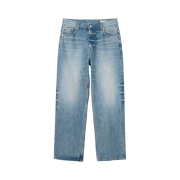 Nocle Burn Bleached Denim Pants Blue