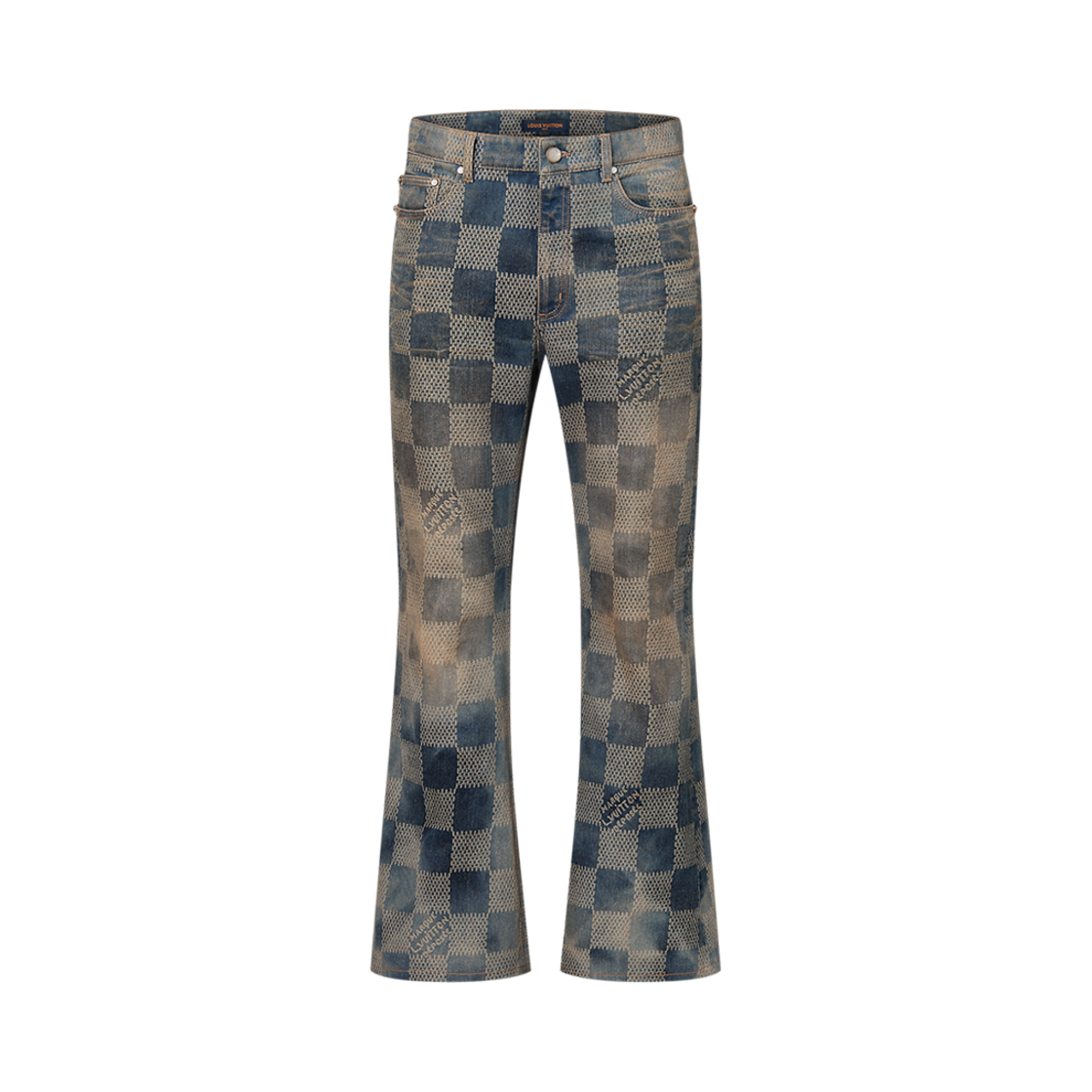루이비통 다미에 플레어드 워시드 데님 팬츠 인디고(Louis Vuitton Damier Flared Washed Denim Pants Indigo)