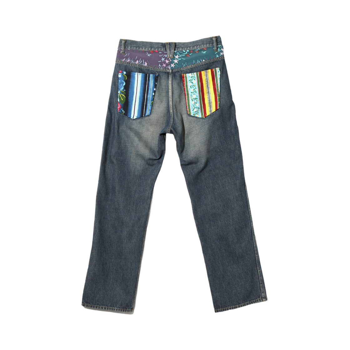니들스 x 사스콰치패브릭스 스트레이트 진 패치워크 멀티(Needles x Sasquatchfabrix Straight Jean Patchwork Multi) - 2