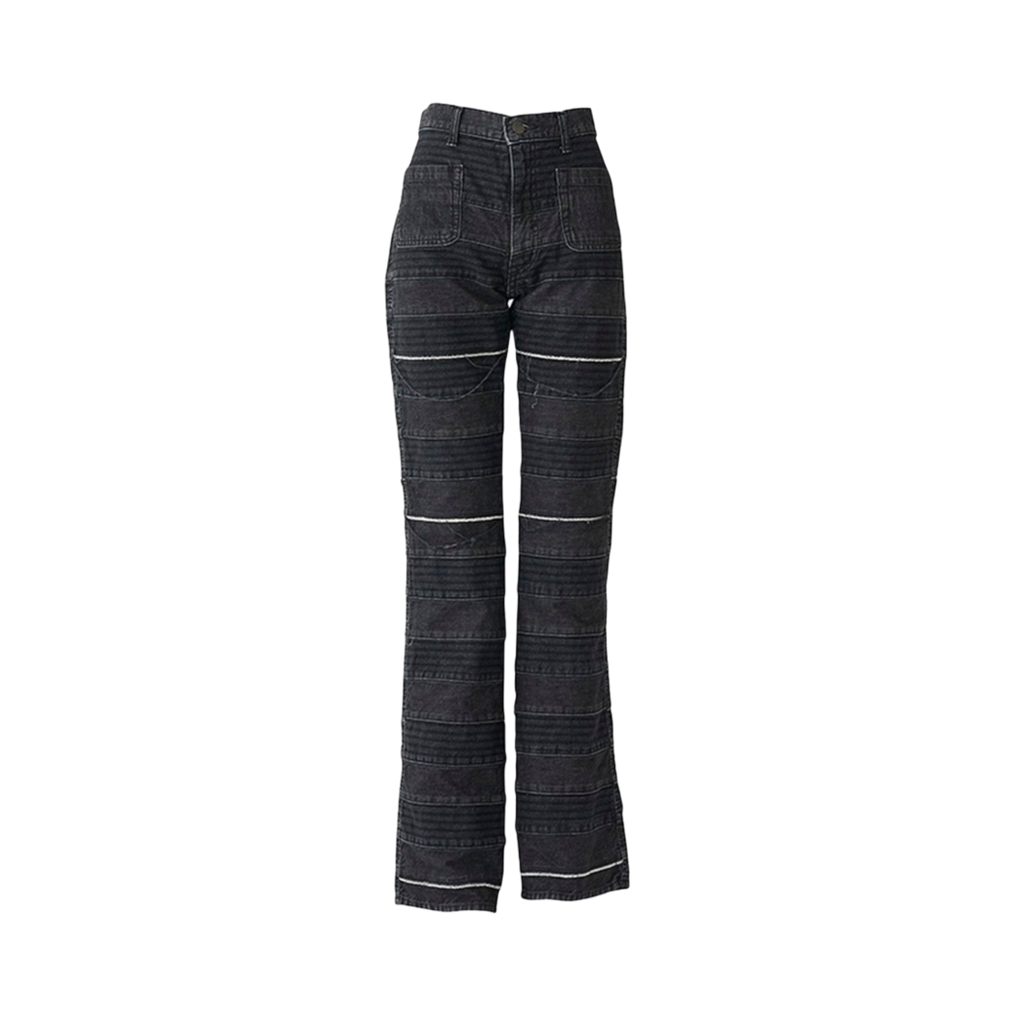 (W) 히스테릭 글래머 스크래치 플레어 데님 팬츠 라이트 블랙((W) Hysteric Glamour Scratch Flare Denim Pants Light Black) - 1
