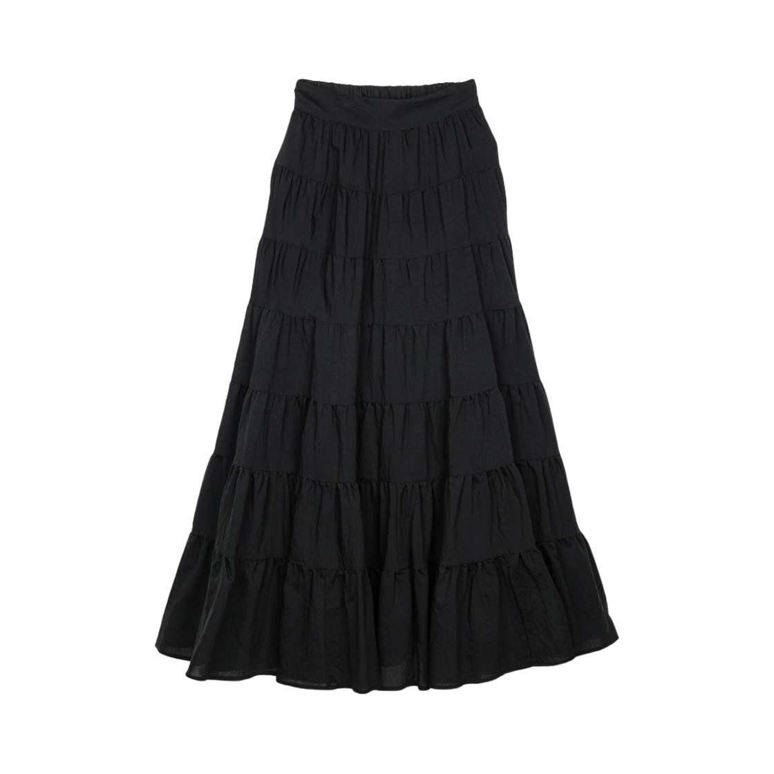 GBP00000ZF_25 Greenbutter Cancan Ruffle Long Skirt Black