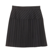 (W) Vivienne Westwood Wool Gabard Pleated Mini Skirt Black