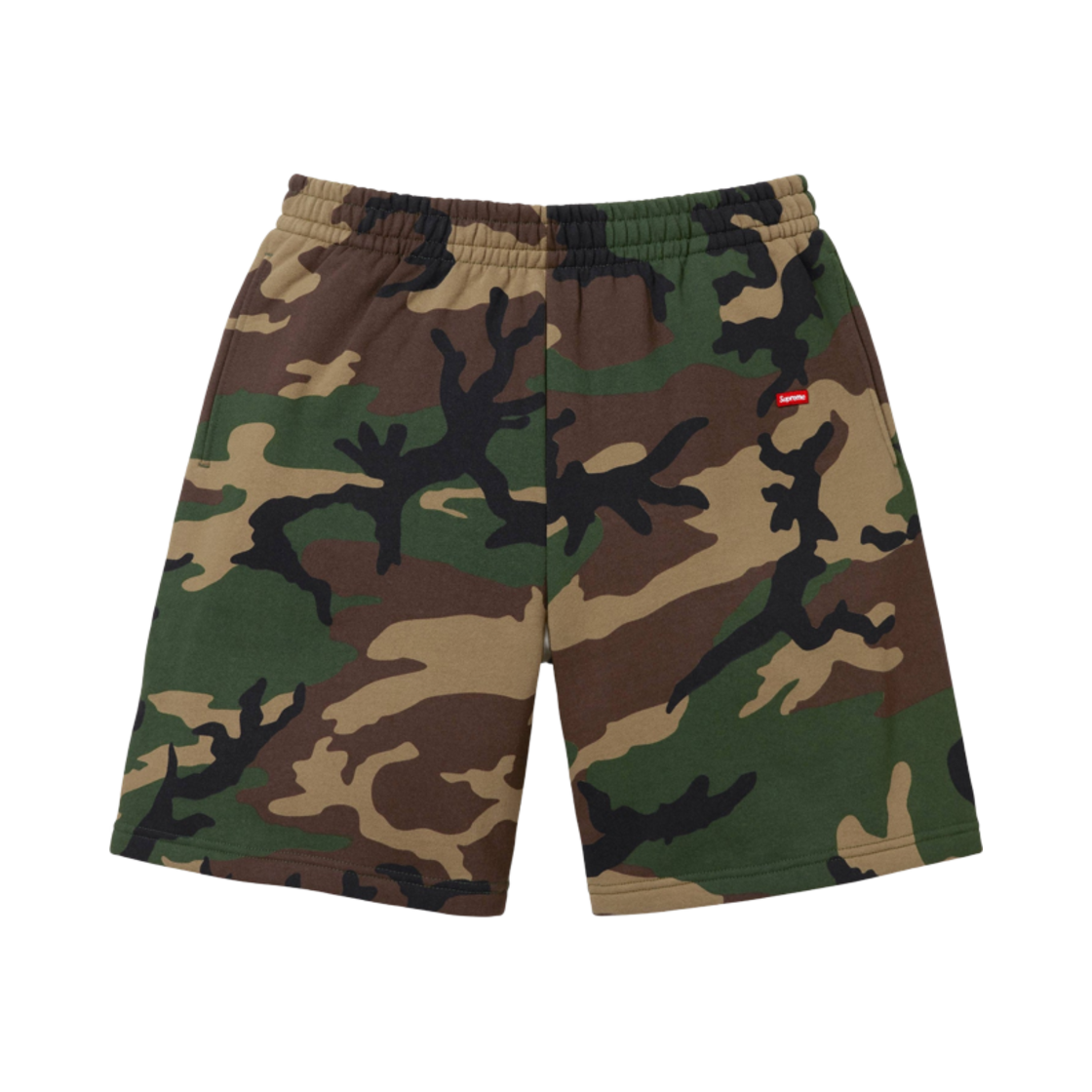 슈프림 스몰 박스 스웨트쇼츠 우드랜드 카모 - 24FW