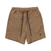 BAPE Sport Monogram Metal Logo Pin Sweatshorts Beige
